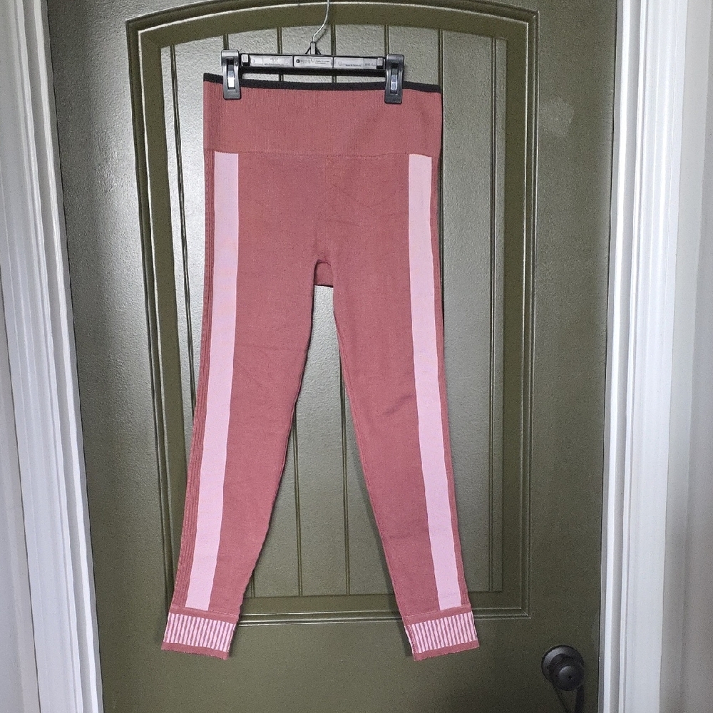 Pink Striped Women's Leggings